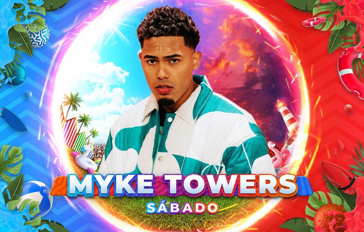 Cartel promocional de Myke Towers para el RBF Tenerife