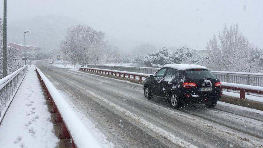 Imatge de la nevada del passat 28 de febrer al Bages.