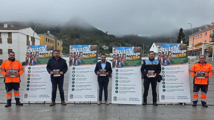 Campaña "Del 15" en San Mateo para concienciar sobre la prevención de incendios forestales