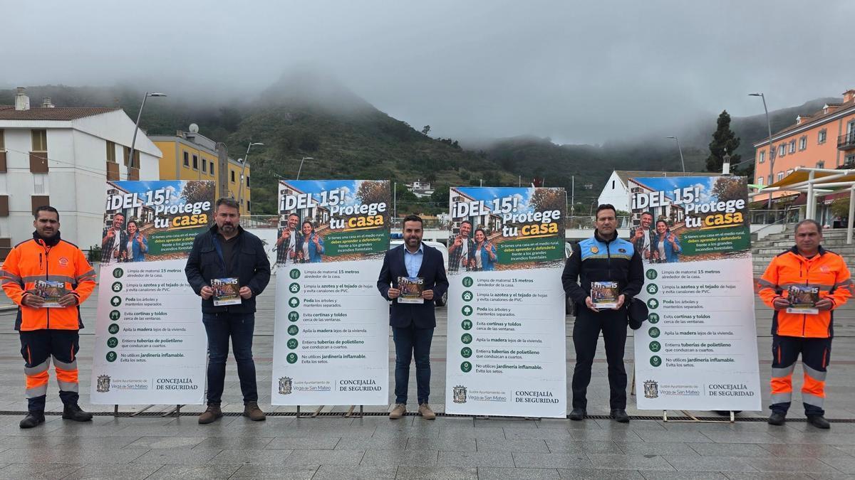 Campaña «Del 15» en San Mateo para concienciar sobre la prevención de incendios forestales