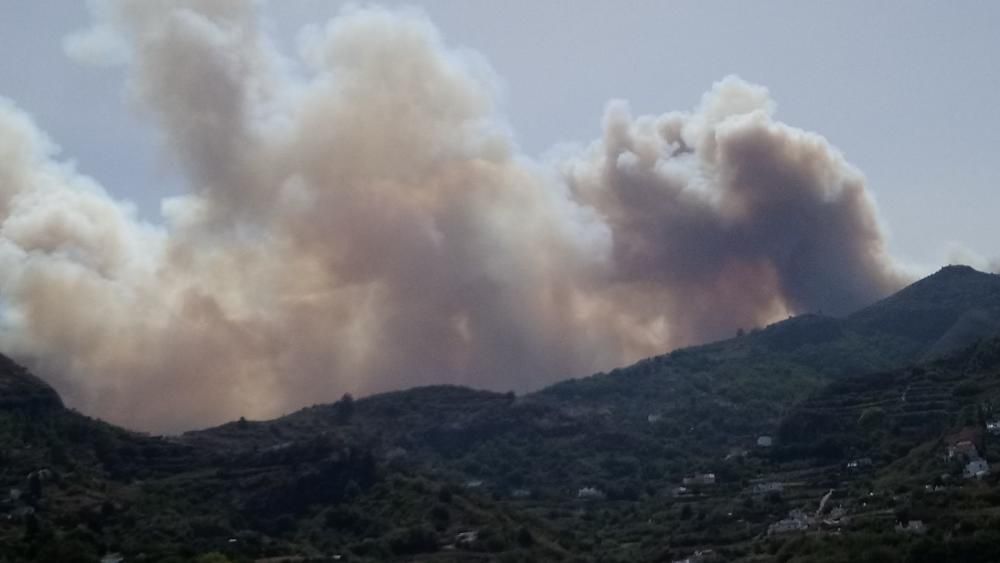 Incendio en Tejeda