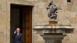 El conseller d’Empresa i Ocupació, Felip Puig, al Palau de la Generalitat.