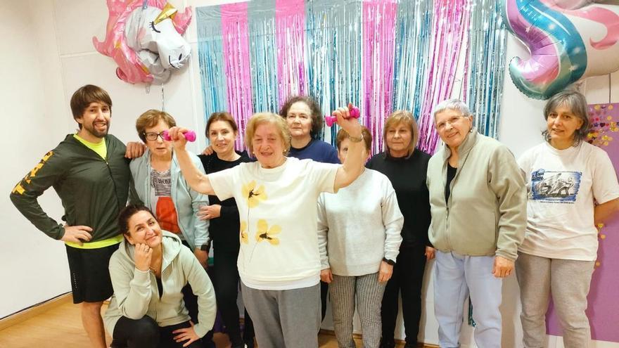 Modesta, gimnasta a los 93 años: "A mí no me duele nada"