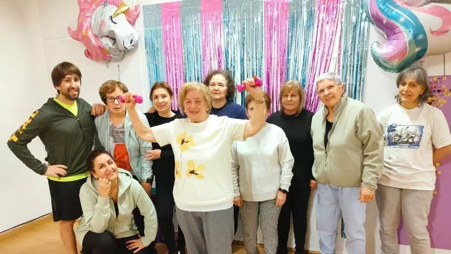 Modesta, gimnasta a los 93 años: "A mí no me duele nada"