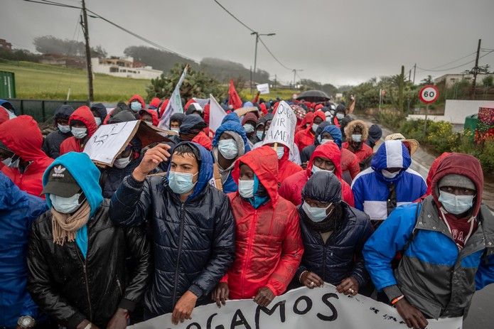 Manifestación en Tenerife contra las políticas migratorias