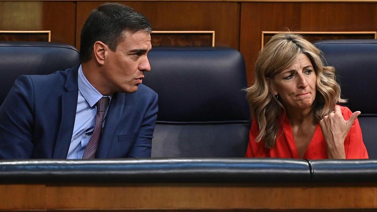 Pedro Sánchez y Yolanda Díaz.