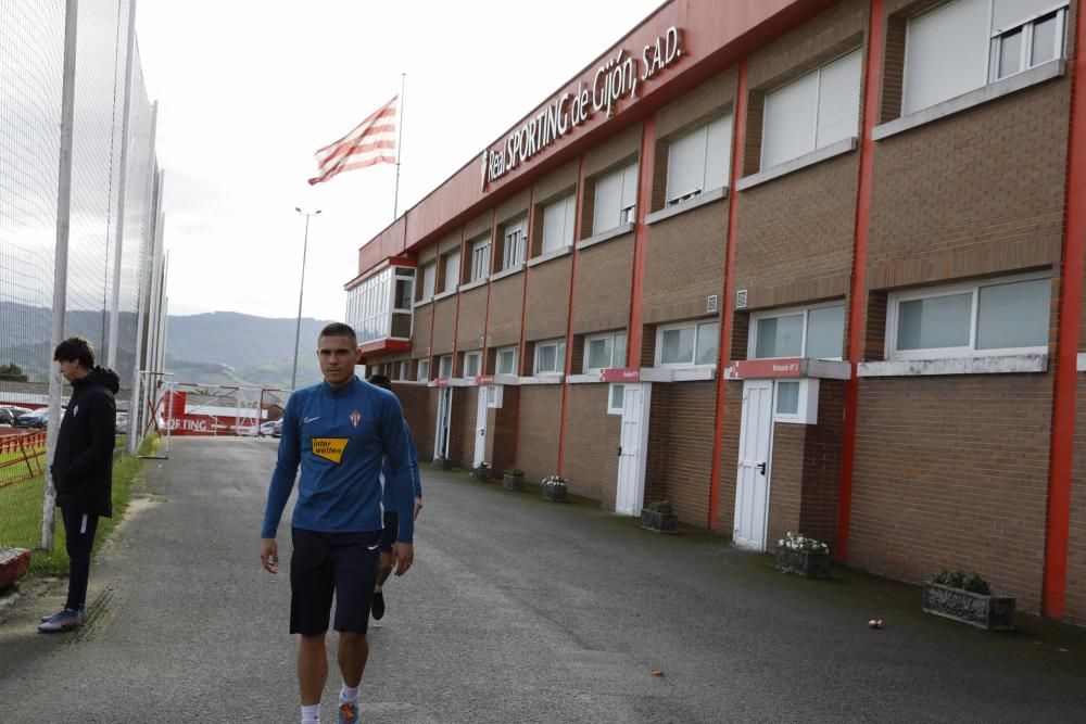 Entrenamiento del Sporting en Mareo.