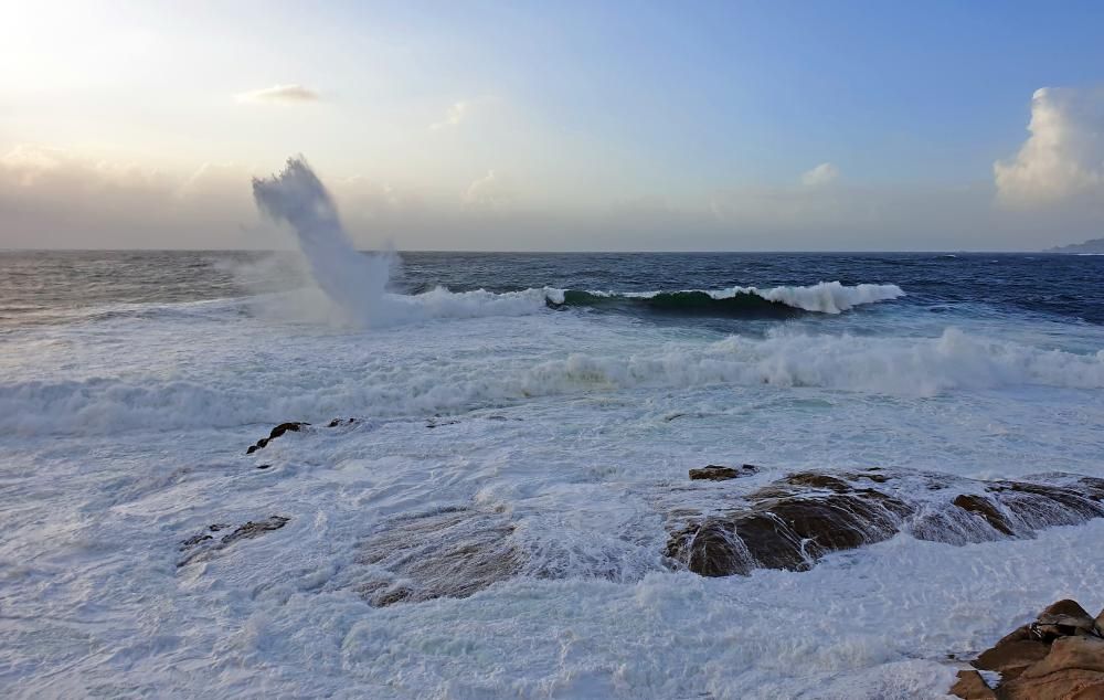 Imágenes tomadas la tarde de este miércoles desde Baiona