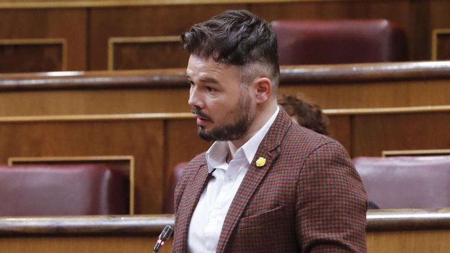 Gabriel Rufián, portavoz de ERC en el Congreso.