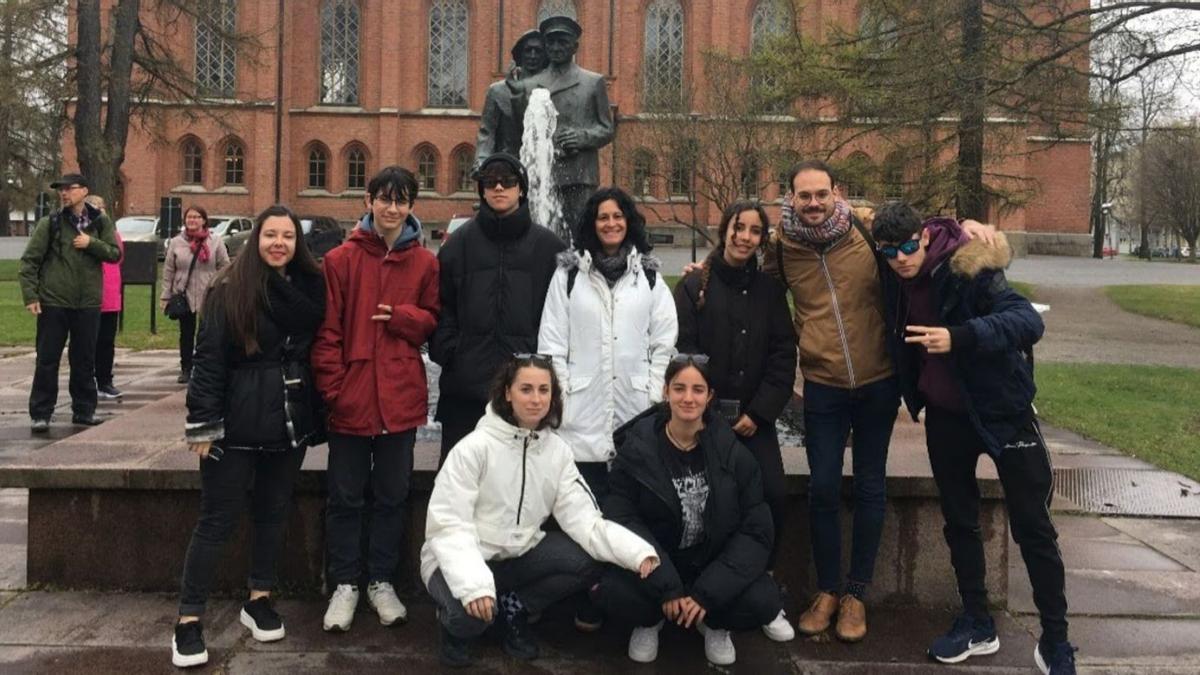 El grupo de alumnos y profesores del IES Sa Colomina, en Finlandia. | IES SA COLOMINA