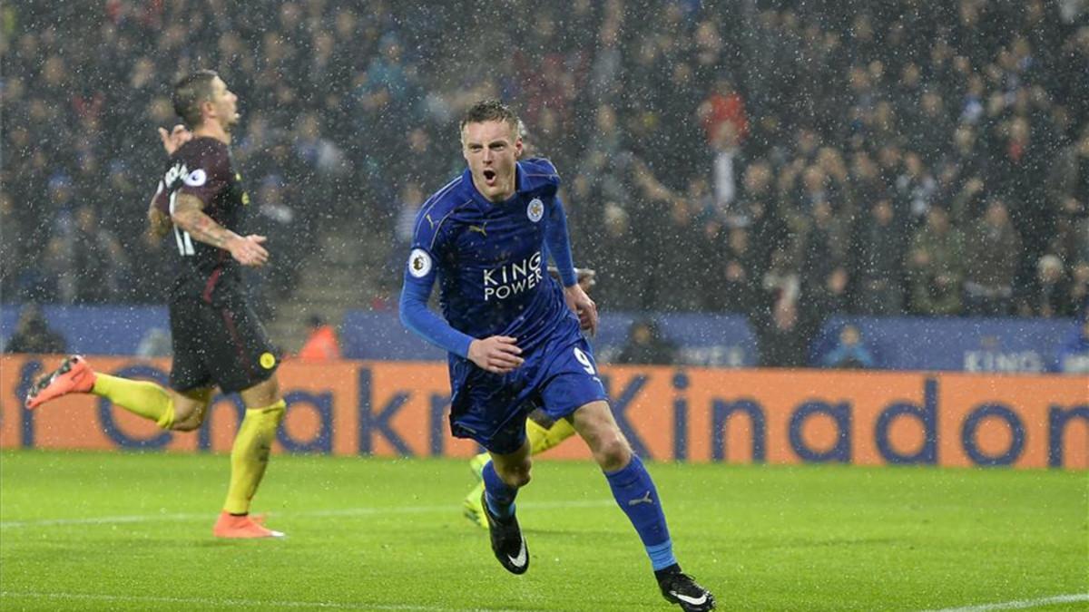 Vardy le metió tres goles al City después de tres meses sin ver puerta con el Leicester