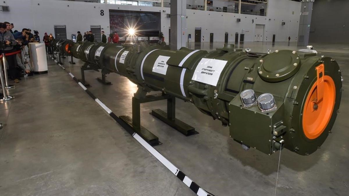 El misil 9M729 que ha presentado el Gobierno de Rusia.