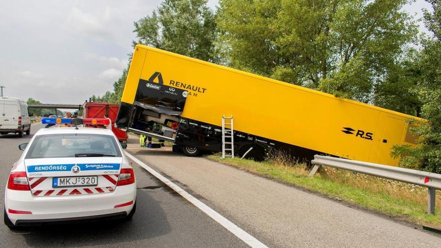 Accidente de un camión de Renault F1
