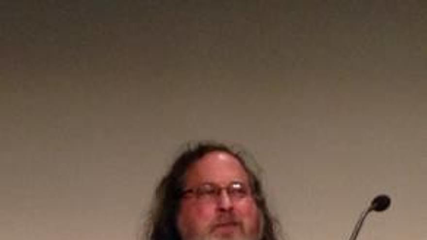 Richard Stallman, ayer en la UA.