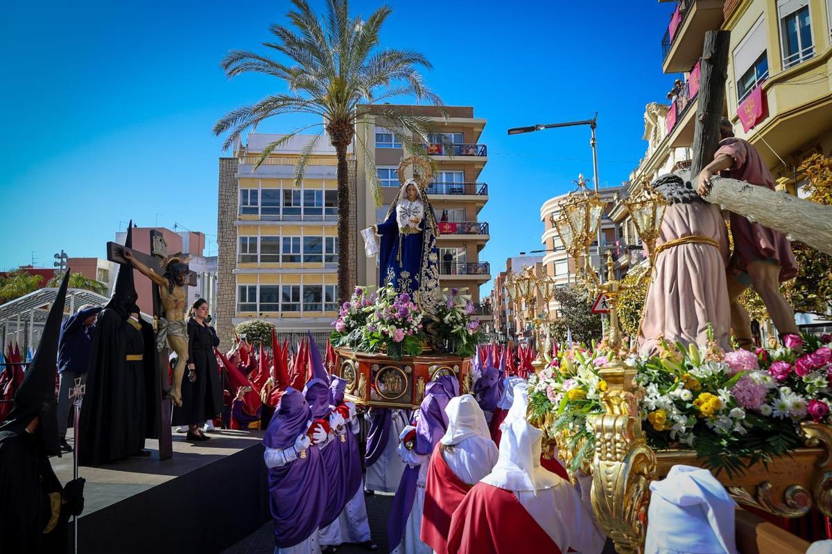 El momento en que se cruzan las imágenes.