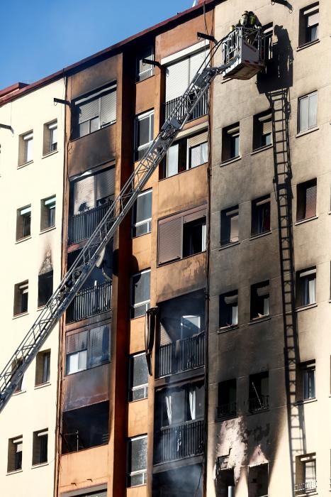 Incendi d'un edifici a Badalona