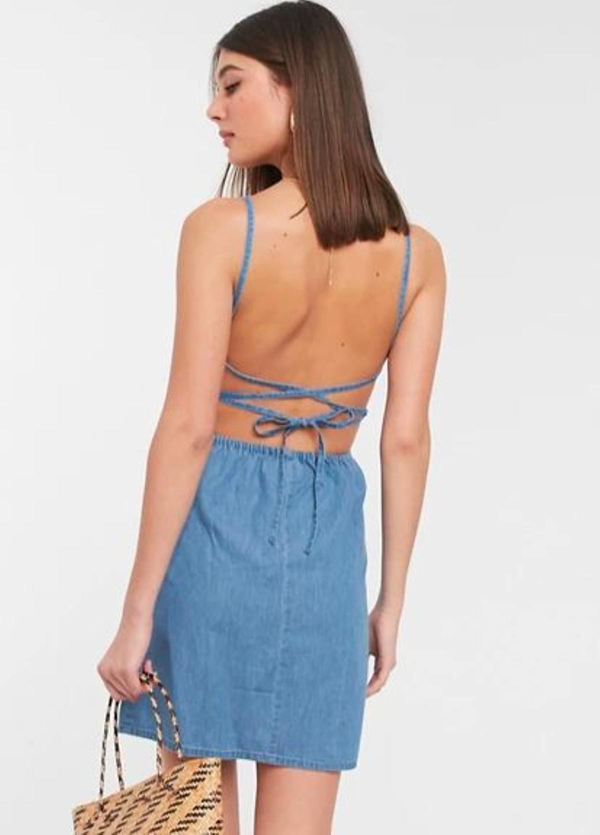 Vestido camisola vaquero suave en azul lavado medio de ASOS DESIGN Tall