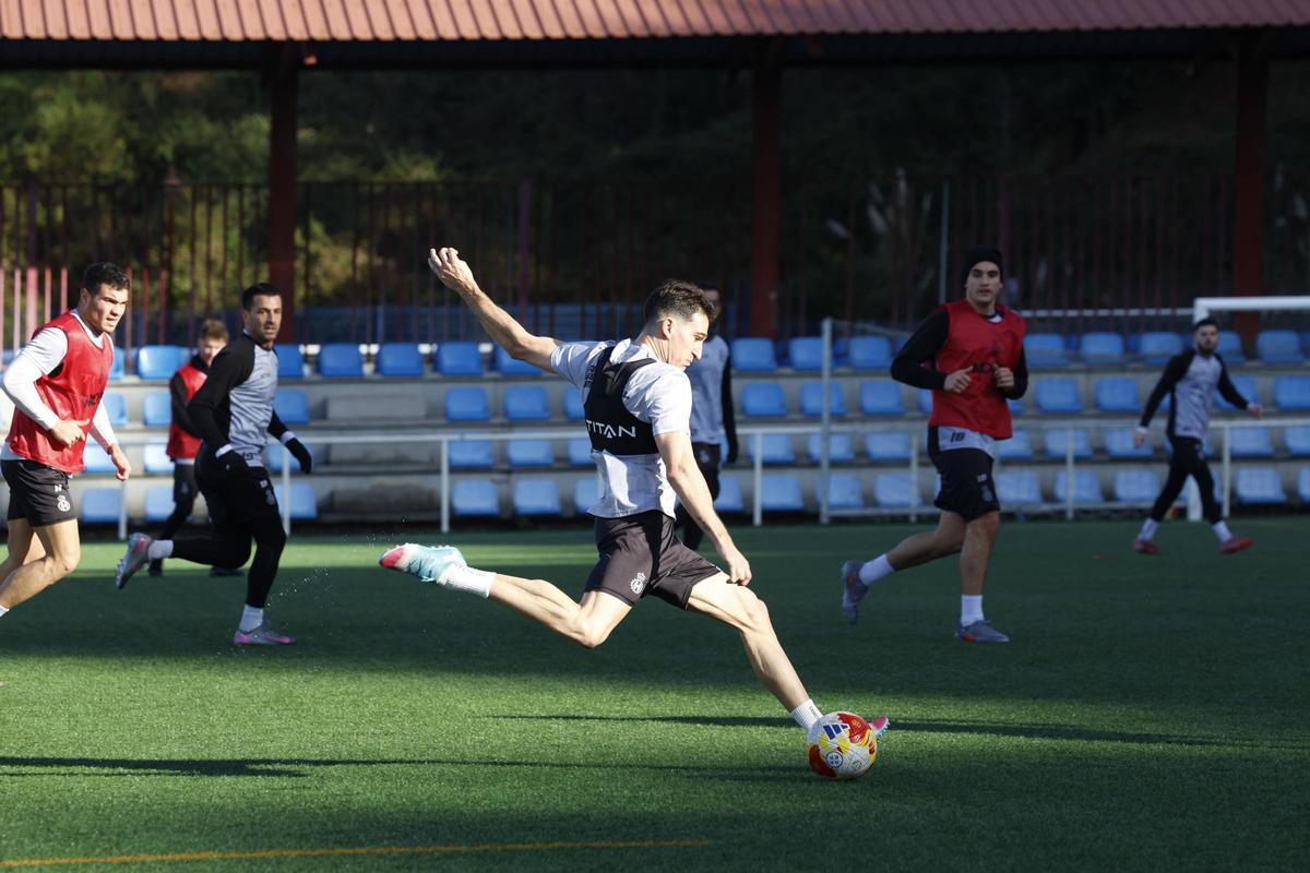 Adri Gómez, en un entrenamiento.