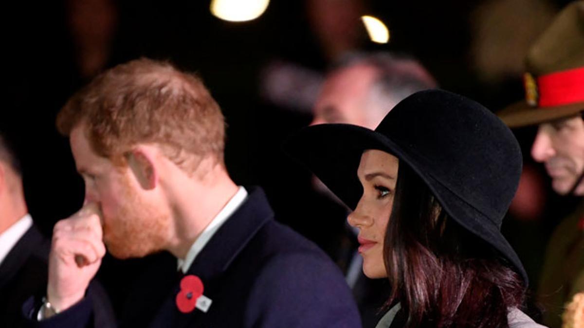 Meghan Markle y Harry en la conmemoración del día de Anzac en Londres