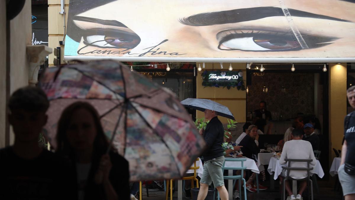 Lluvias esta semana en Málaga capital.