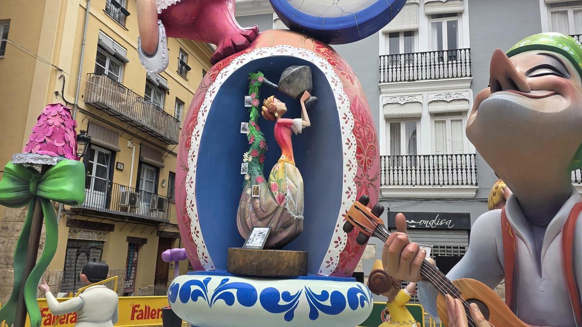 Falla Sant Bult, con la reproducción de una falla histórica