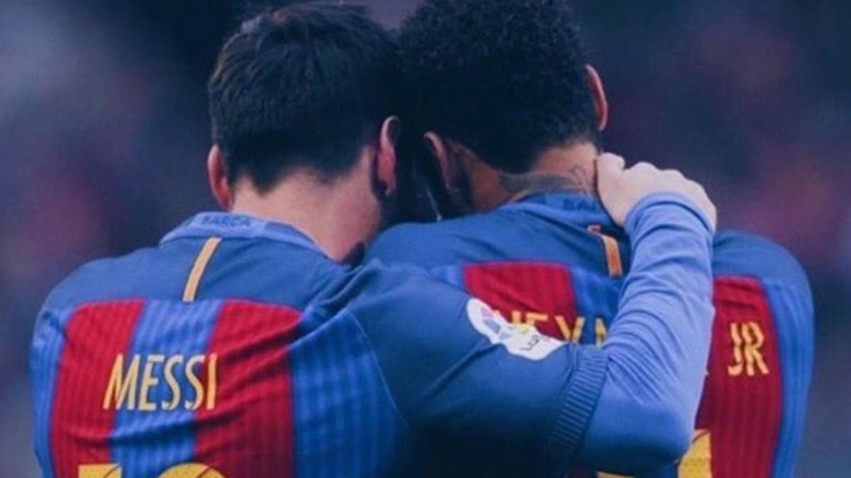 La foto dedicada de Neymar a Messi