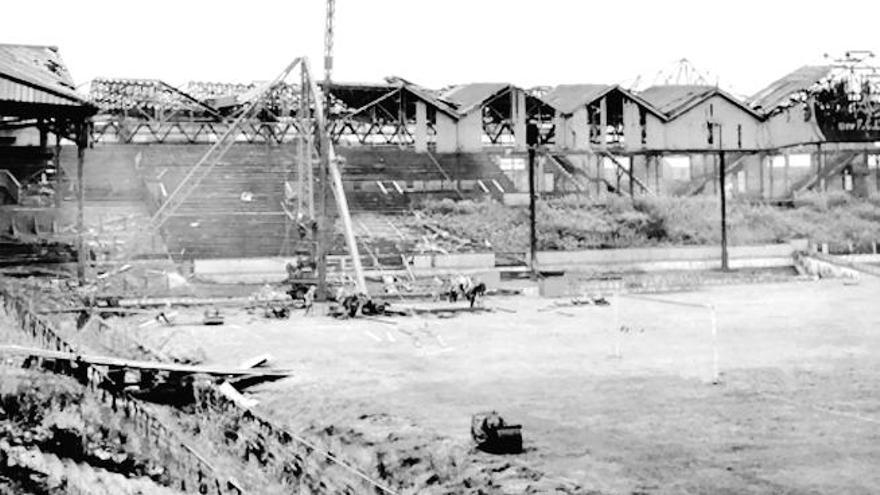 Imágenes de las tareas de reconstrucción de Old Trafford.