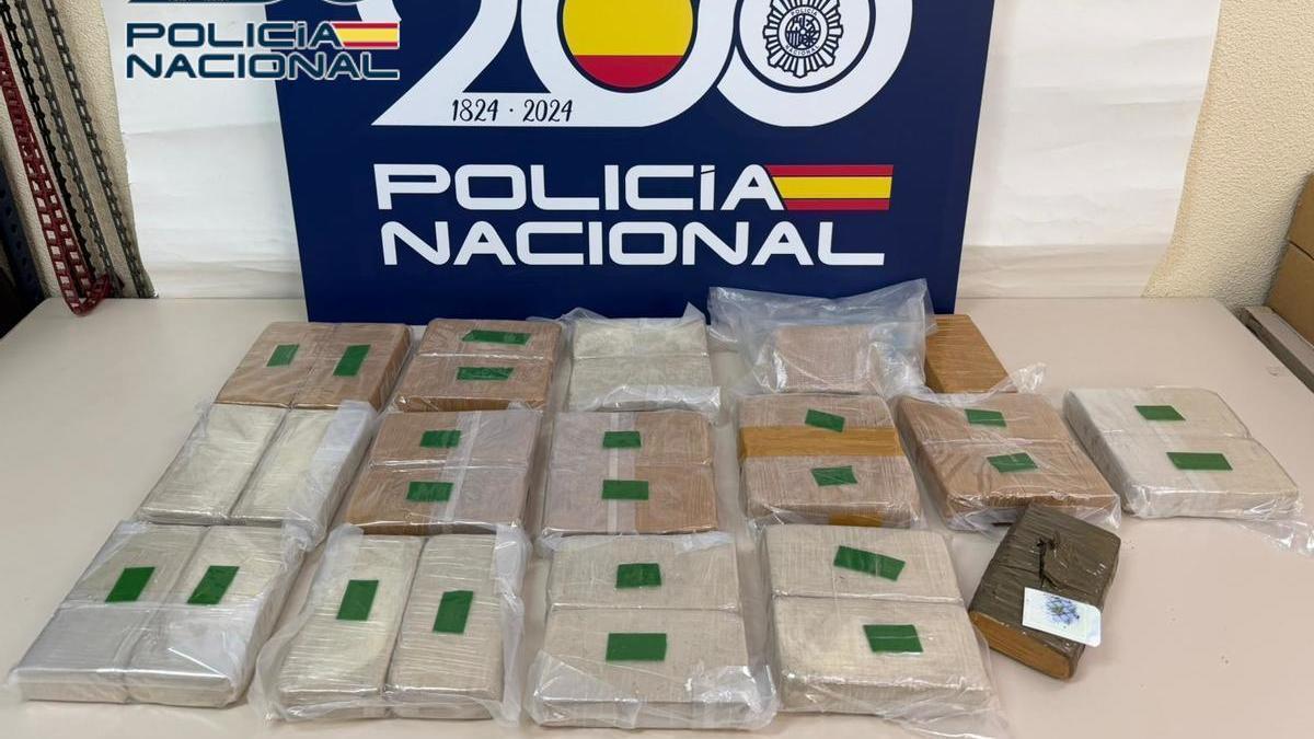 La heroína incautada en Benidorm.