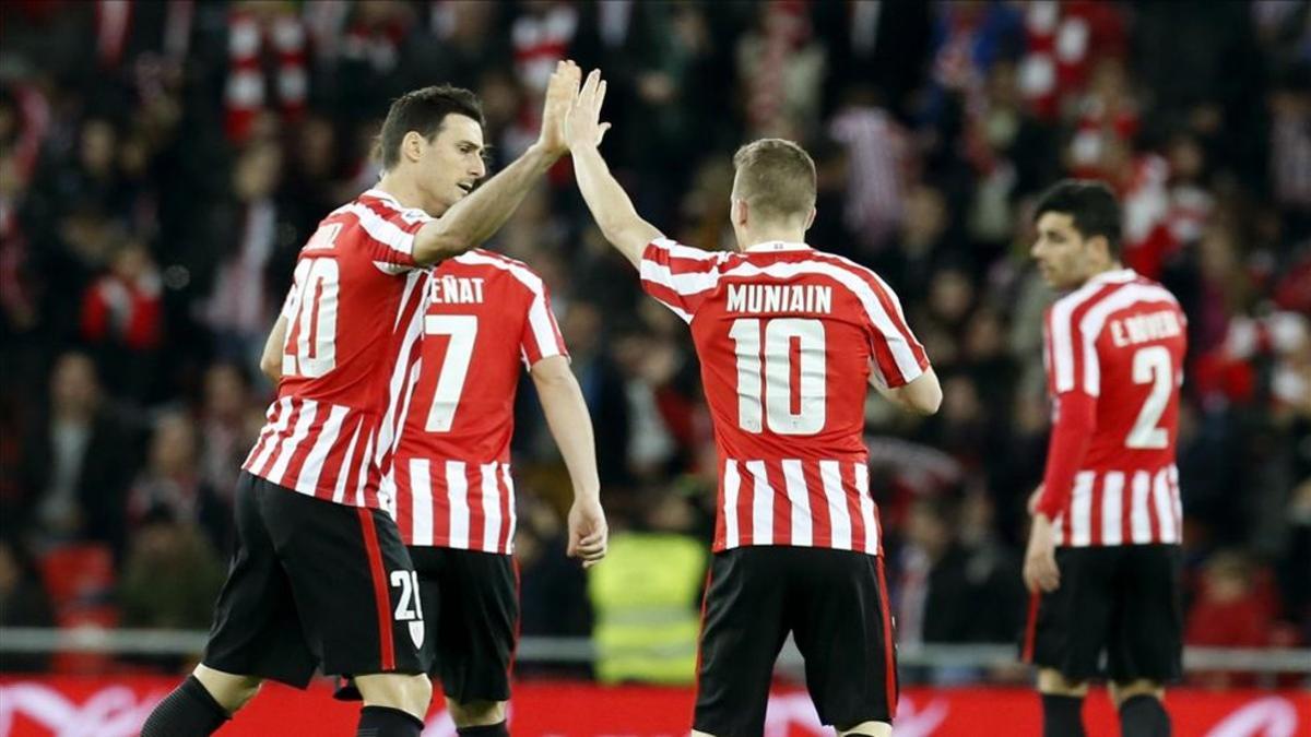 Aduriz y Muniain, los goleadores, de la última victoria del Athletic