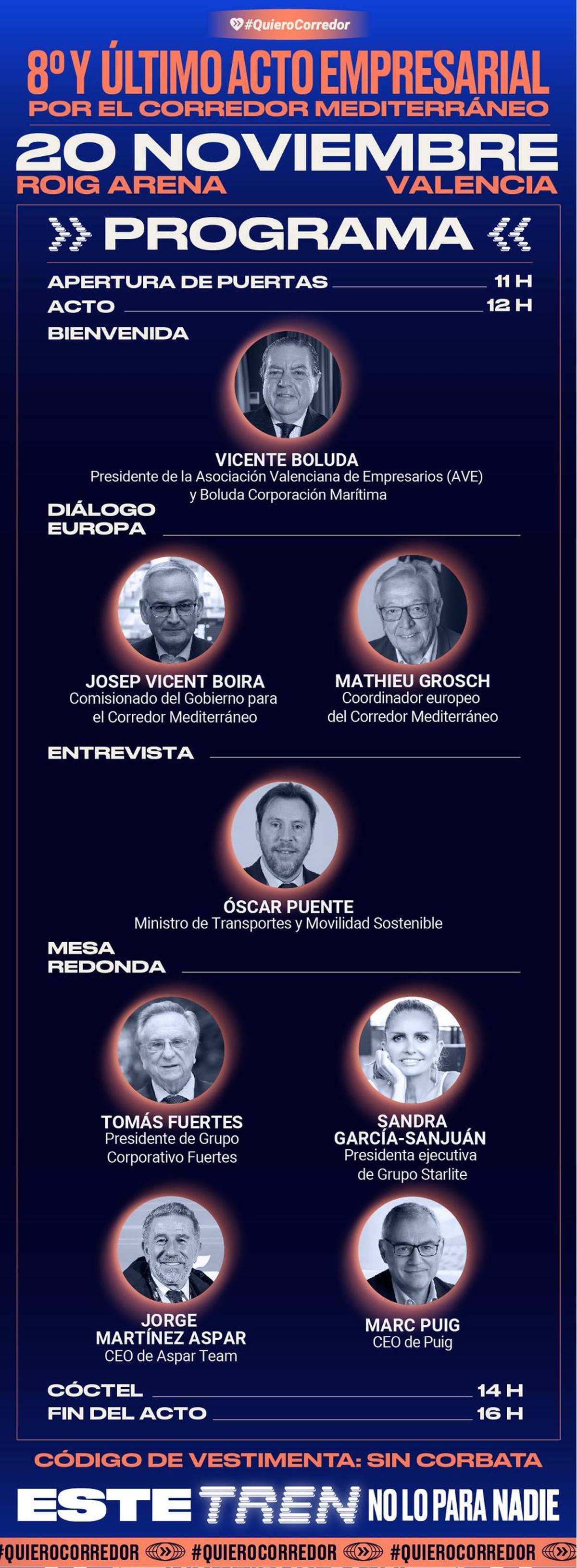 Programa del último acto #QuieroCorredor