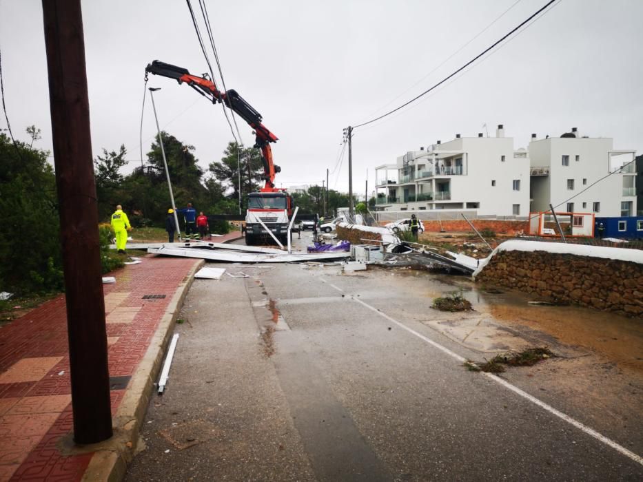 El temporal descarga sobre Ibiza y Formentera