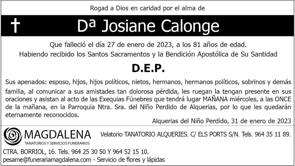 Dª Josiane Calonge