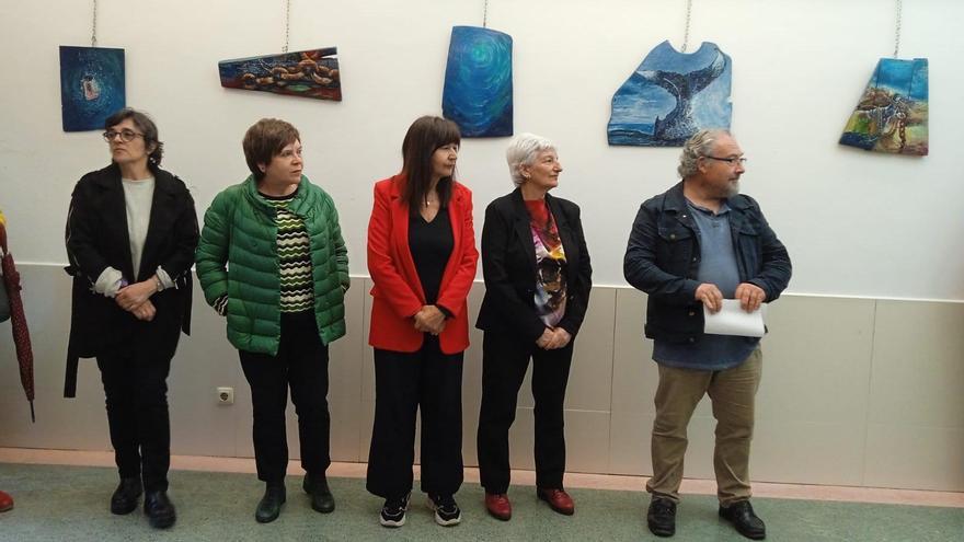 Un momento de la inauguración de la muestra en la sede de Adicam, en la Casa da Bola.