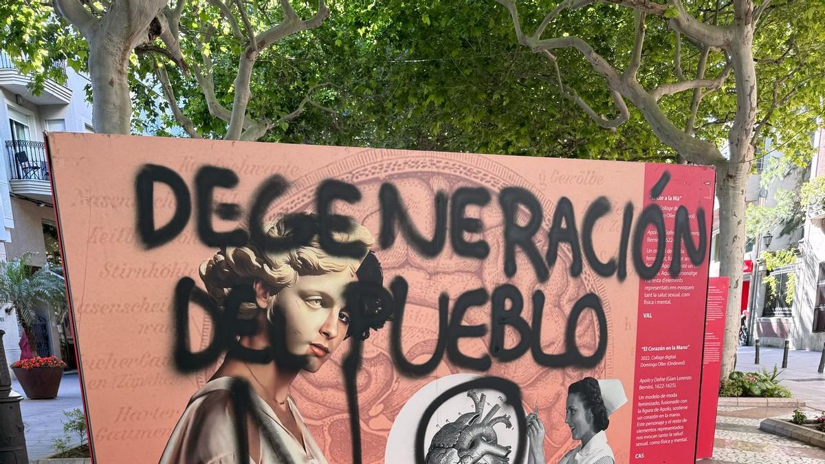 Ataque vandálico a la muestra LGTBI de Gandia