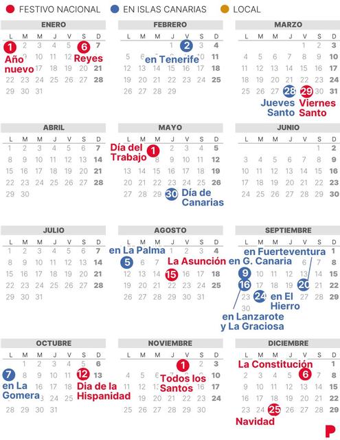Calendario Laboral IslasCanarias 2024