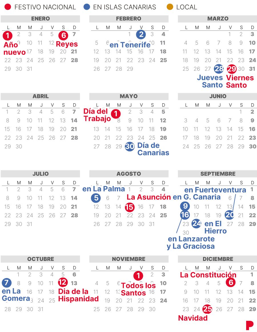Calendario Laboral IslasCanarias 2024