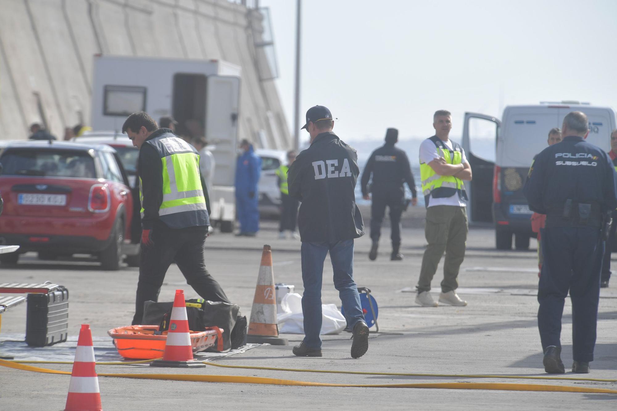 Desembarco de la cocaína del 'Orión 5' en el Puerto de Las Palmas