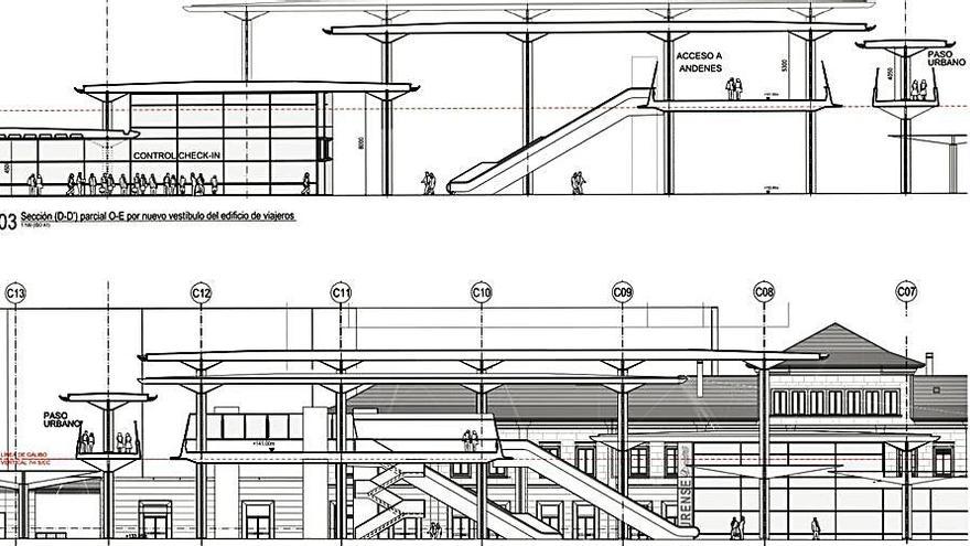 Solución final de la intermodal que respeta el edificio antiguo.   | // FDV