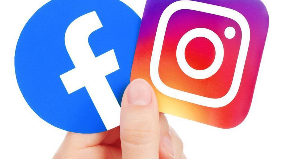 Logos de Facebook e Instagram.