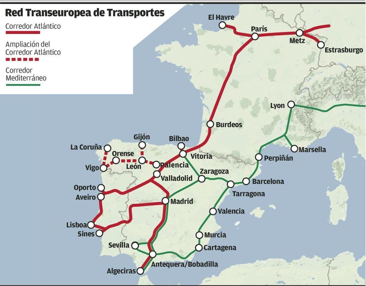 Europa da vía libre a la inclusión de Asturias en el Corredor Atlántico de mercancías