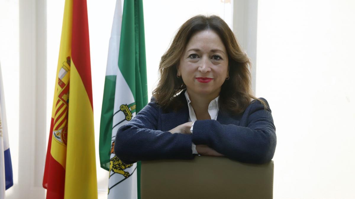 Patricia Navarro, delegada del Gobierno andaluz en Málaga, durante una entrevista con Europa Press