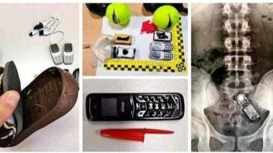 Varios métodos para meter móviles en la cárcel.