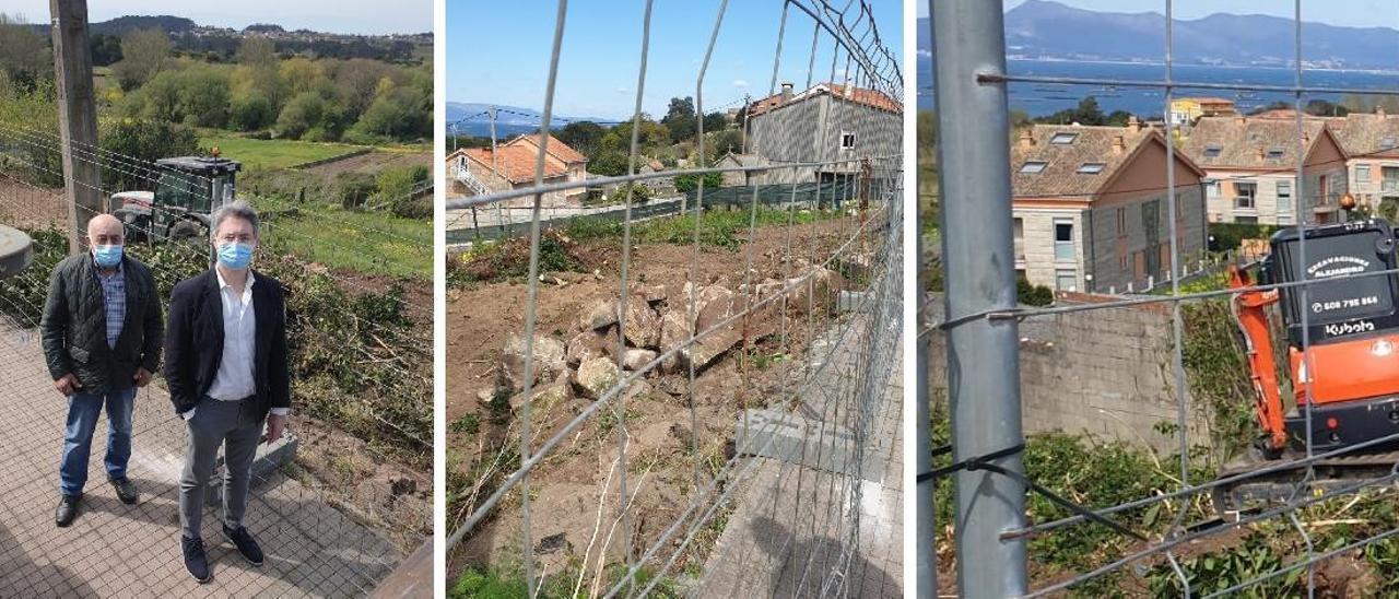 Juan Otero y José Cacabelos visitaron esta mañana la zona de actuación.