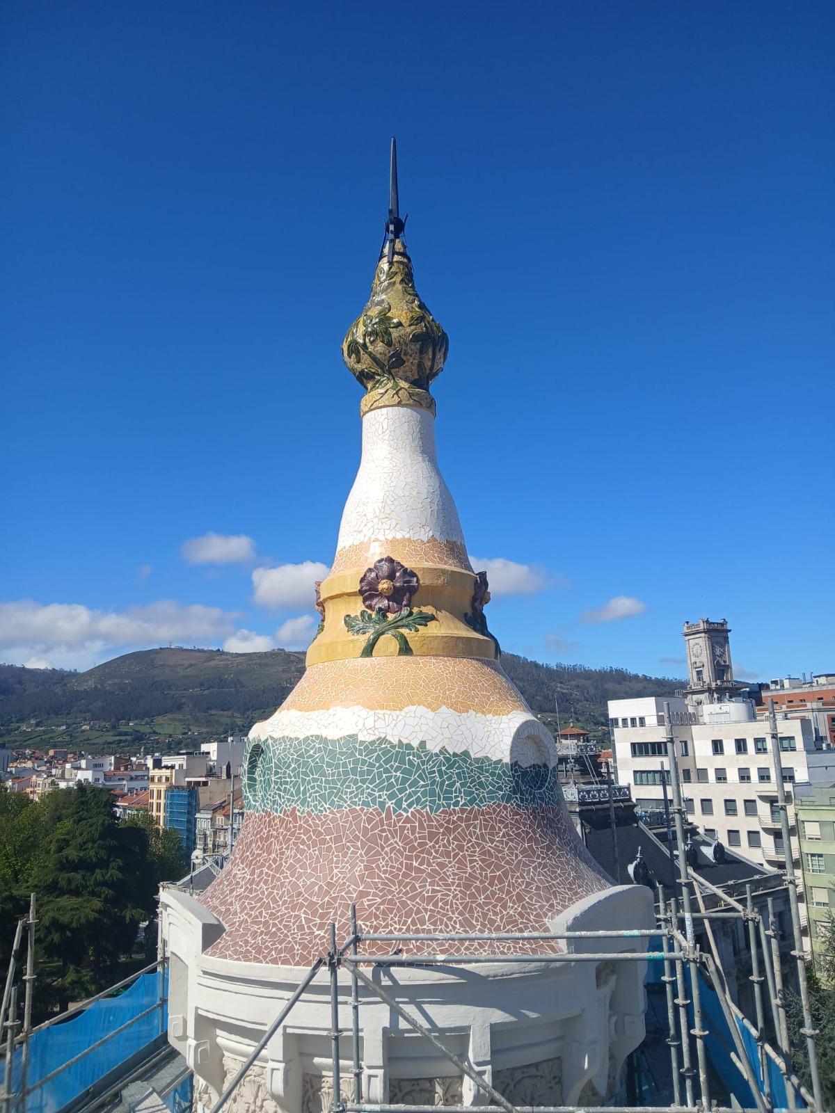 La bóveda rehabilitada en la calle Principado.