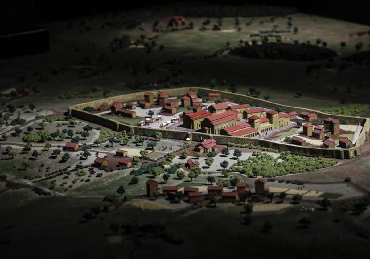 Maqueta del Oviedo medieval en la exposición "Camino Primitivo. Oviedo", realizada por LA NUEVA ESPAÑA.