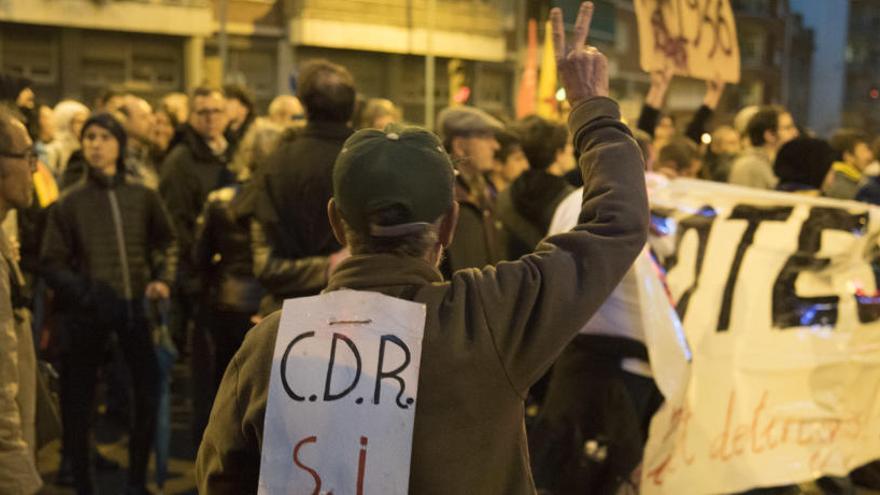 Concentració a Manresa en protesta de les detencions de membres del CDR