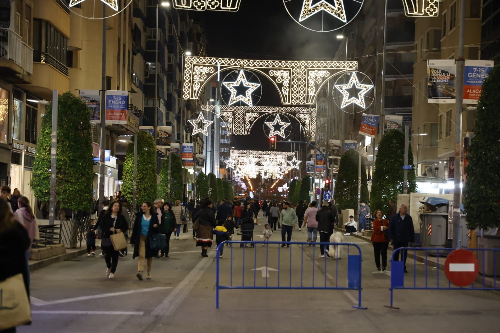 La peatonalización de la zona centro de Alicante vuelve por Navidad