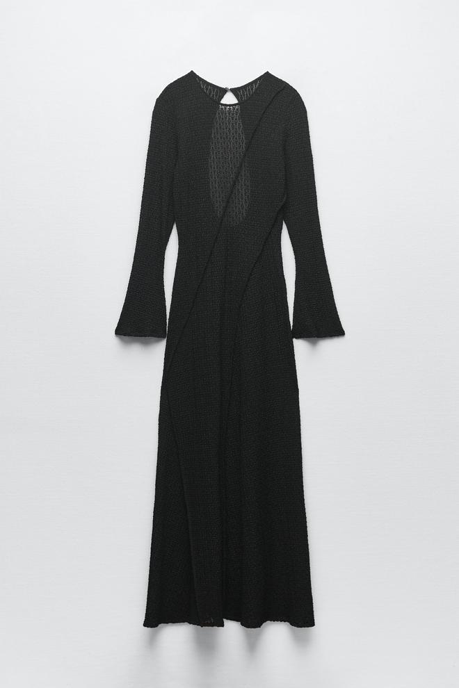 Vestido de Zara negro transparencias