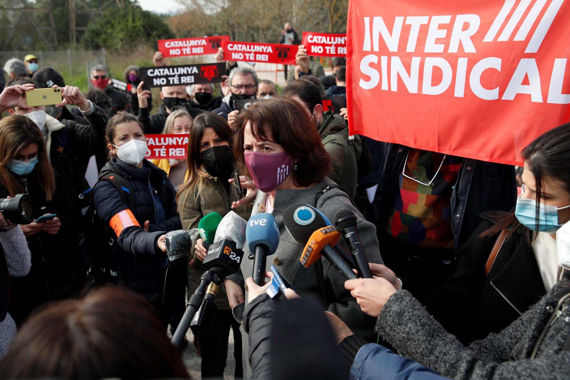 Protestas en Cataluña durante la visita del Rey y Sánchez a la planta de Seat en Martorell