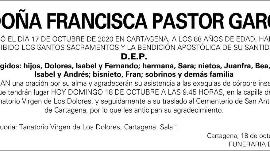 Dª Francisca Pastor García